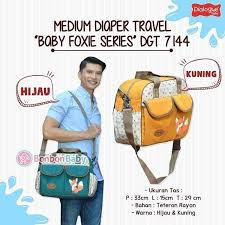 Promo !! TERBARU !!! DIALOGUE TAS BABY UKURAN SEDANG DENGAN SAKU BOTOL SUSU SERIES FOXIE DGT 7144