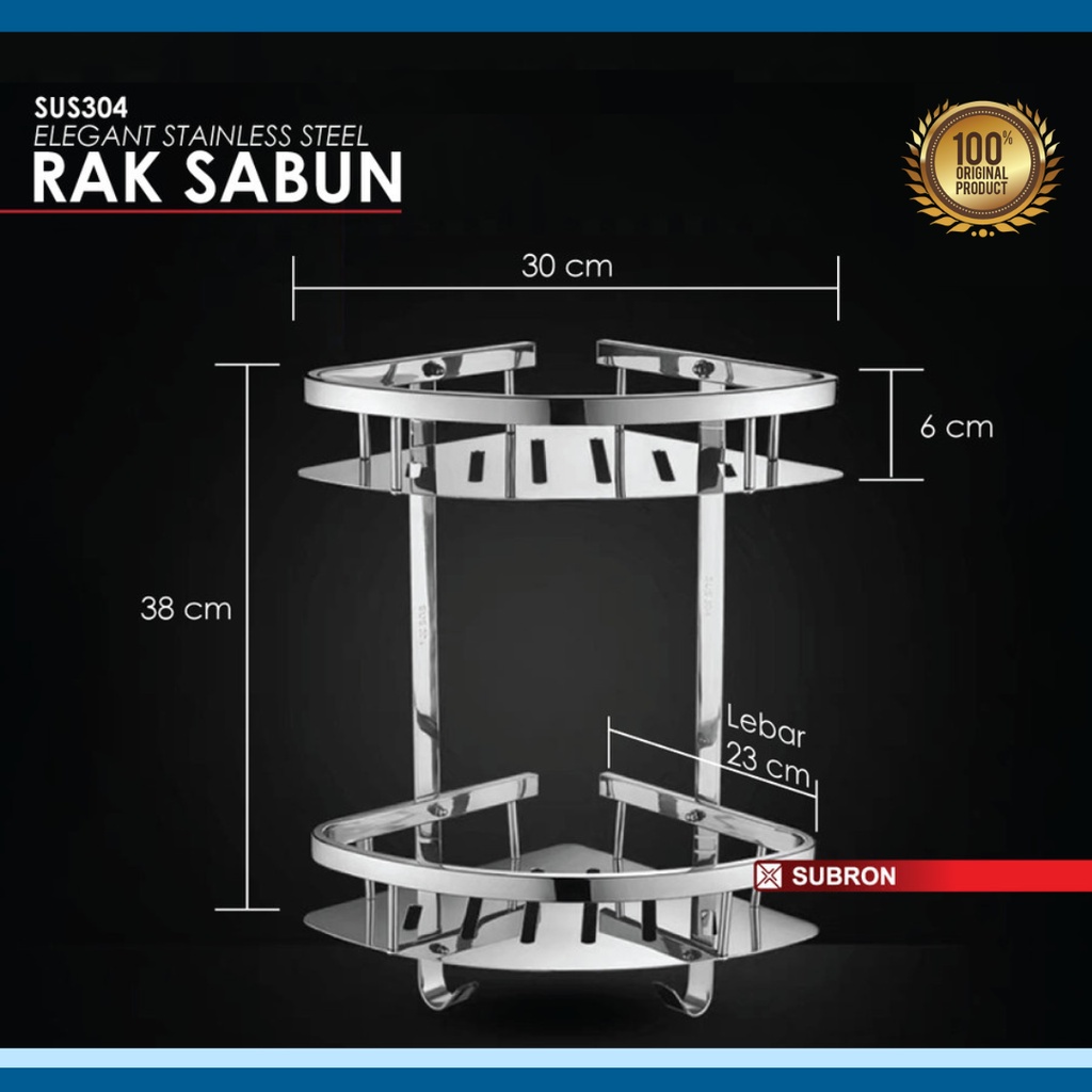 RAK SABUN | RAK SUDUT STAINLESS STEEL