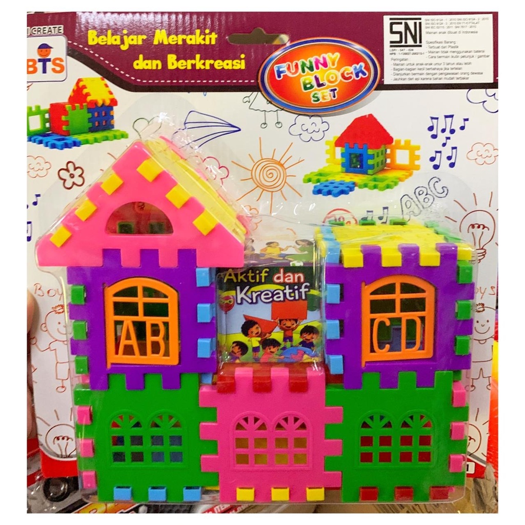 OZIHOUSE -
MAINAN EDUKATIF FUNNY BLOCK SET KREATIF