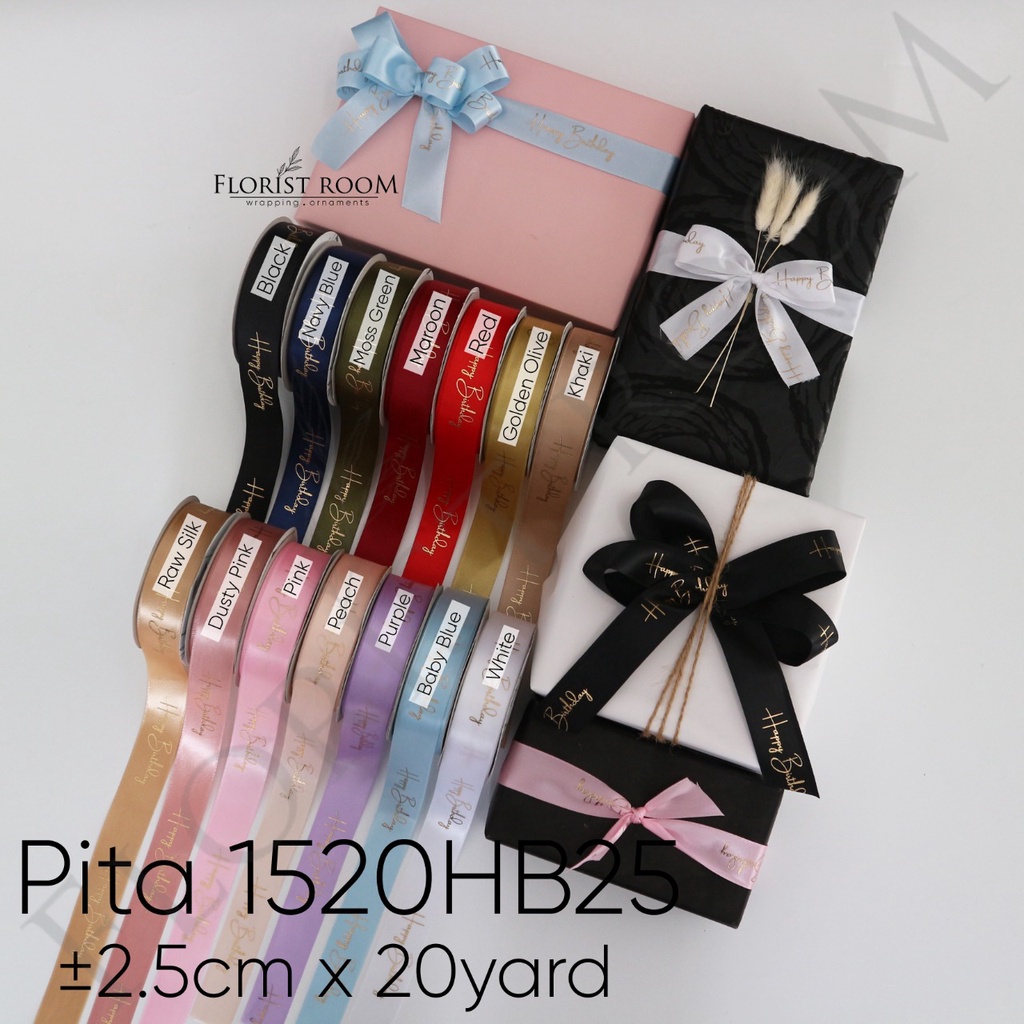 

Pita 1520HB25 ±2.5cm x 20yard - Pita Happy Birthday
