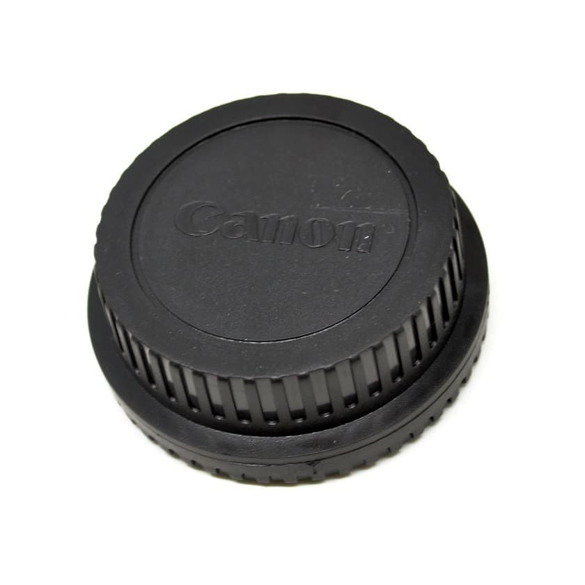 Front Cover &amp; Rear Lens Cap for Canon (With Logo) - Black