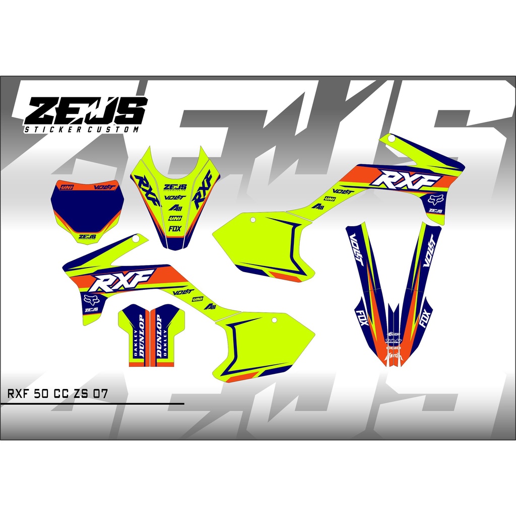 Decal Sticker - Stiker Dekal Rxf 50cc Mini Trail Zeus SC 07