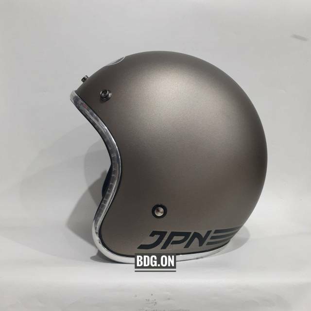 Helm Bogo Retro JPN arc | ABU GRANITO DOFF | List Chrome