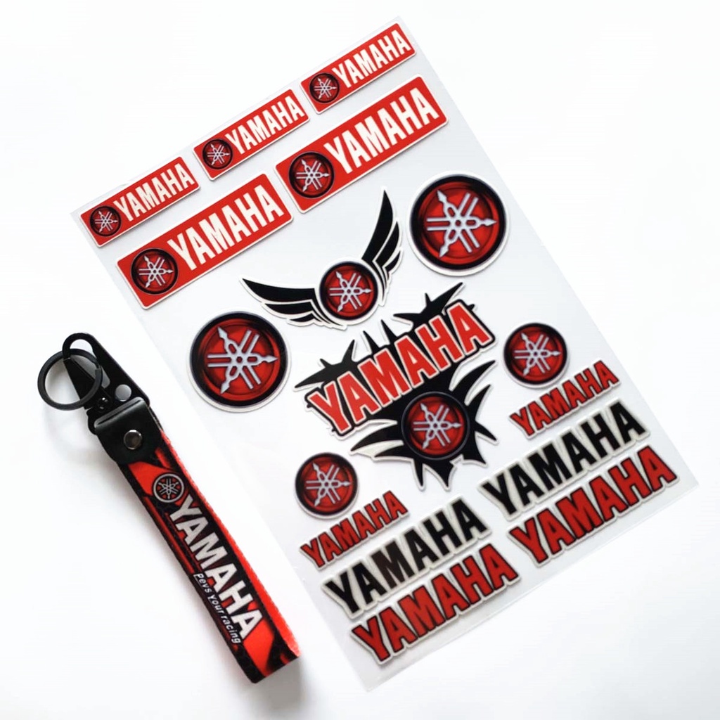 Set Stiker Reflektif Bahan Kulit Nilon Untuk Fender Roda Motor Yamaha