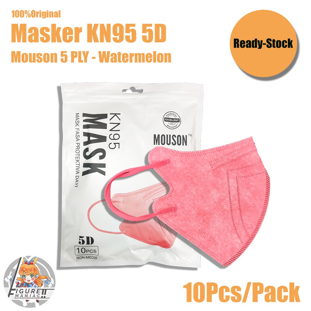 Figure Maniac - Masker KN95 Mouson 5D 1 Pack isi 10 Pcs Original