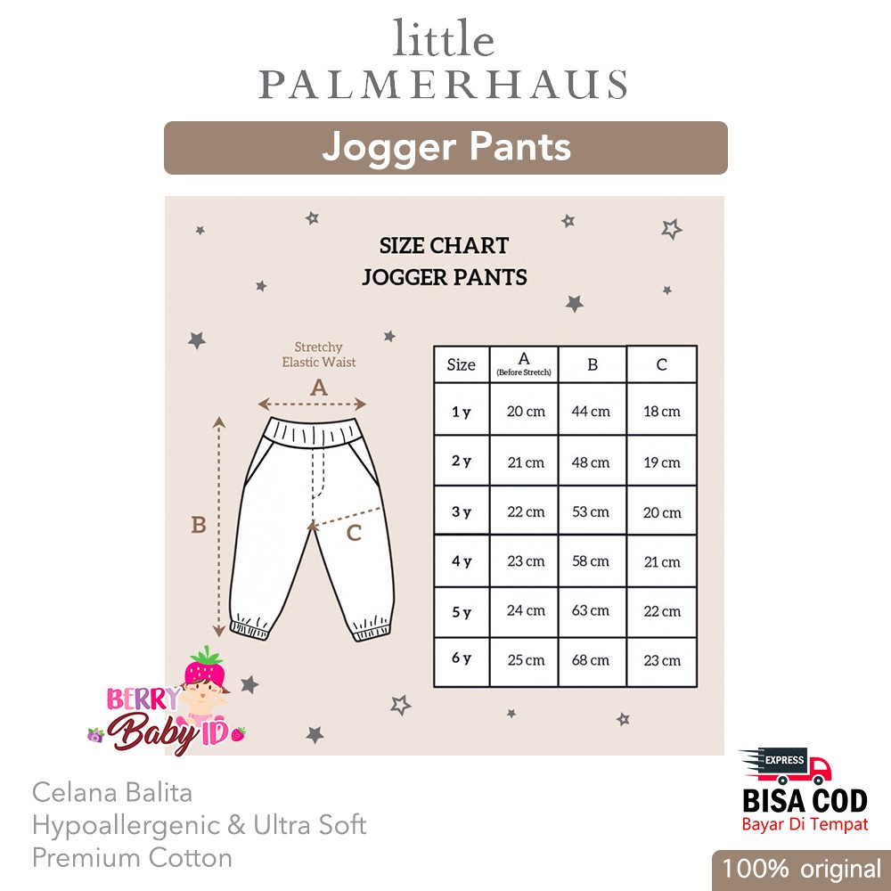 Little Palmerhaus Jogger Pants Celana Bayi Anak Jogger Berry Mart