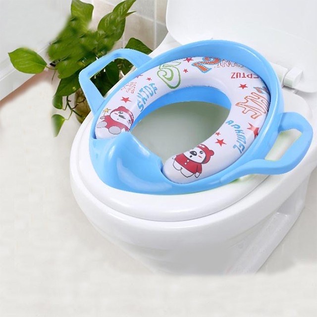 toilet seat anak baby flow soft potty ring closet handle pengangan