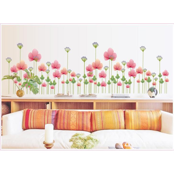 RELIZA WALL STICKER BUNGA TULIP FLOWER GRASS AY7205 STIKER DINDING TULIP