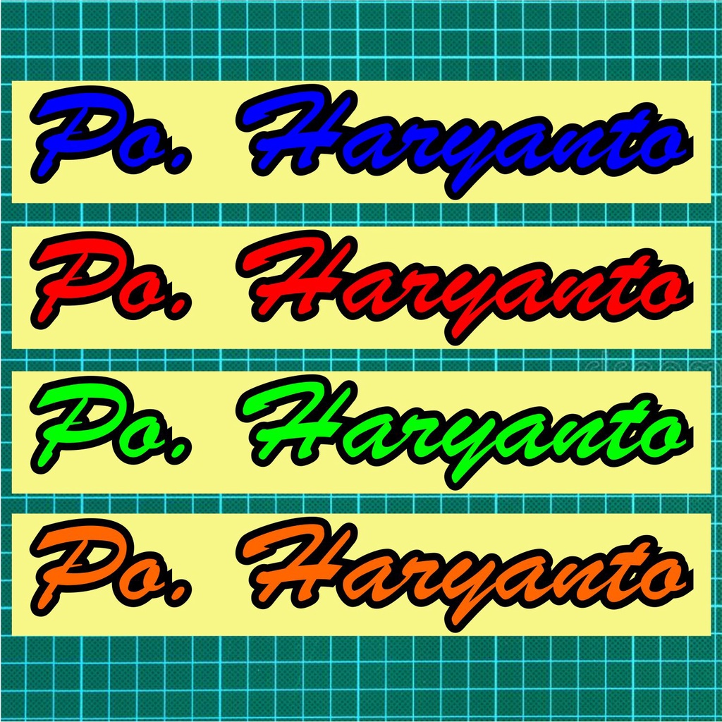 

sticker stiker cutting bus bis po. haryanto dua warna