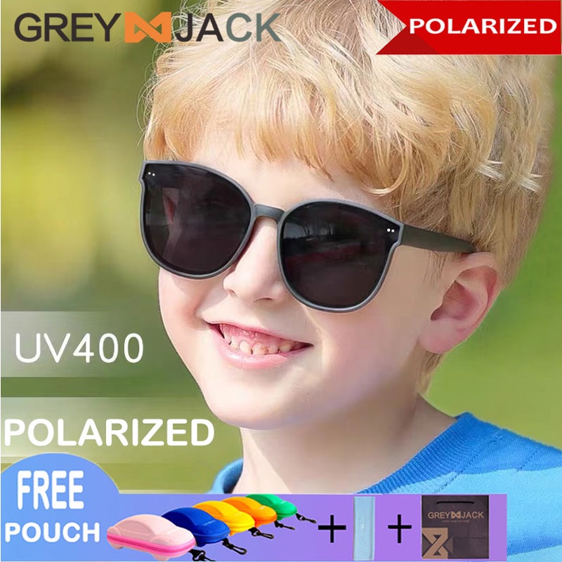 Grey Jack Kacamata Anak Sunglasses Hitam Anti Uv Korean Style TR90 Ringan Fashion Anak Laki-laki dan Perempuan 0015 0014-1