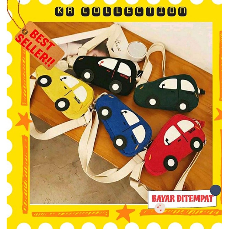 KR Collection - TAS SELEMPANG ANAK LAKI LAKI MOBIL TAS ANAK KOREA LUCU FASHION ANAK