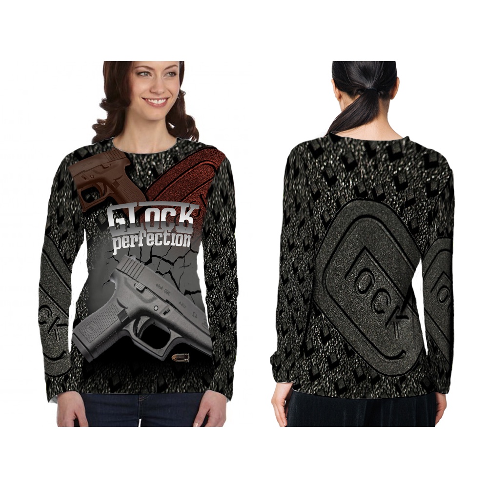 KaosArmy - Kaos Glock Wanita | Kaos Glock Lengan Panjang | Kaos Glock