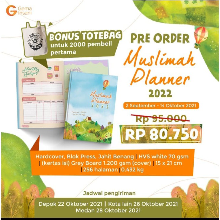 

MUSLIMAH PLANNER 2022 - GEMA INSANI