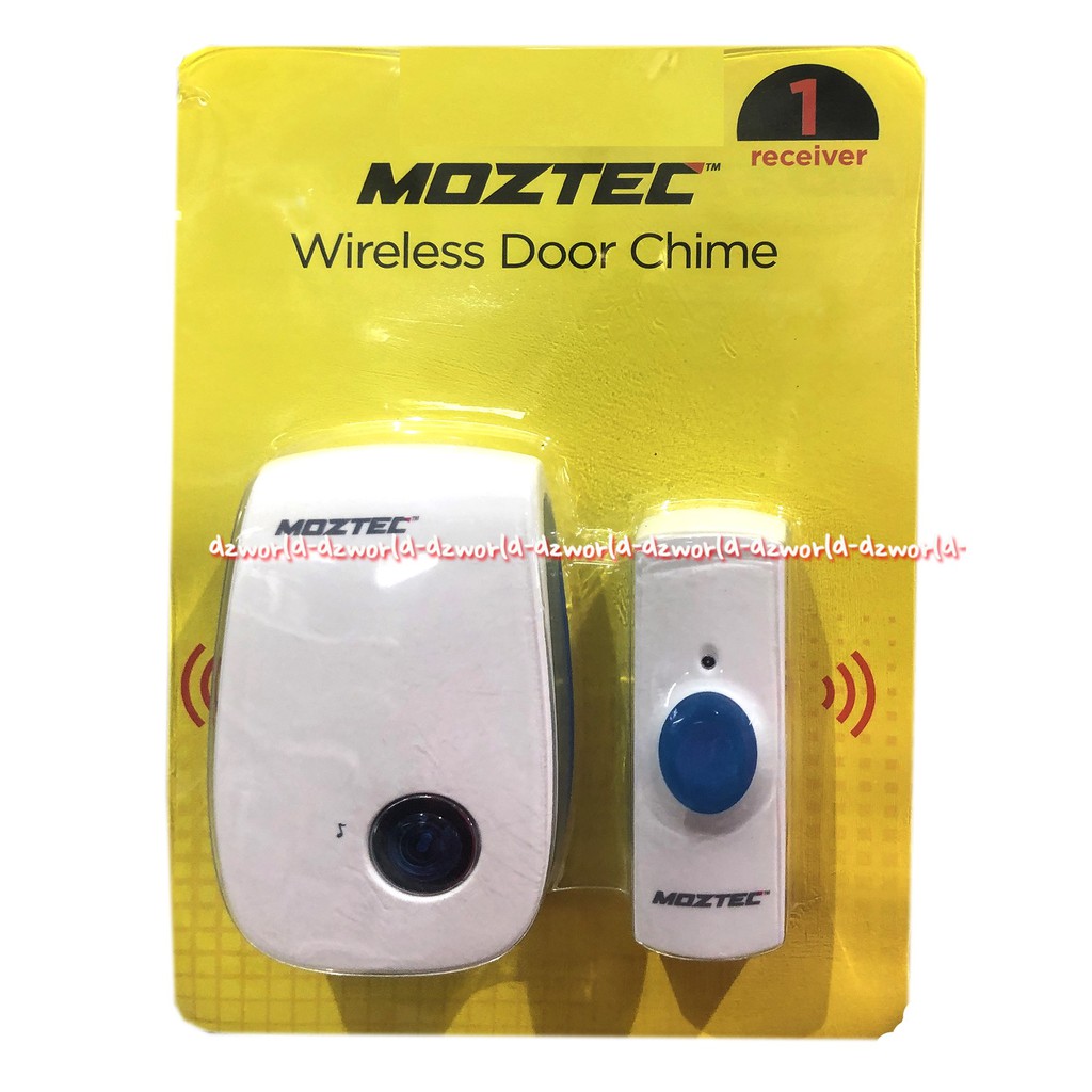 i-Klic Moztec Wireless Door Chime Bell Bel Tanpa Kabel Kotak Kecil Bel Pintu Wire Less Wairles Non Cable iklik iclick Jangkauan 150m 32ringtones Bel Pintu Wireles