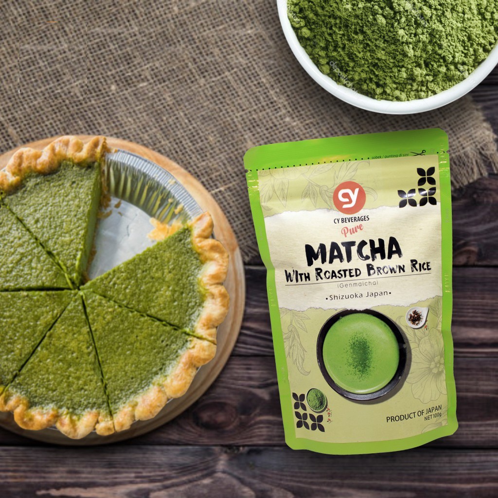 CY Genmaicha Matcha with Roasted Brown Rice 100gr Pure Shizuoka Japan Green Tea Powder