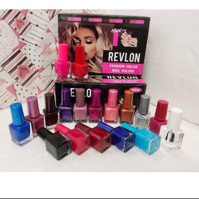 [Per Botol] Kutek Revlon Fashion Color Nail Polish Warna / Hitam / Bening