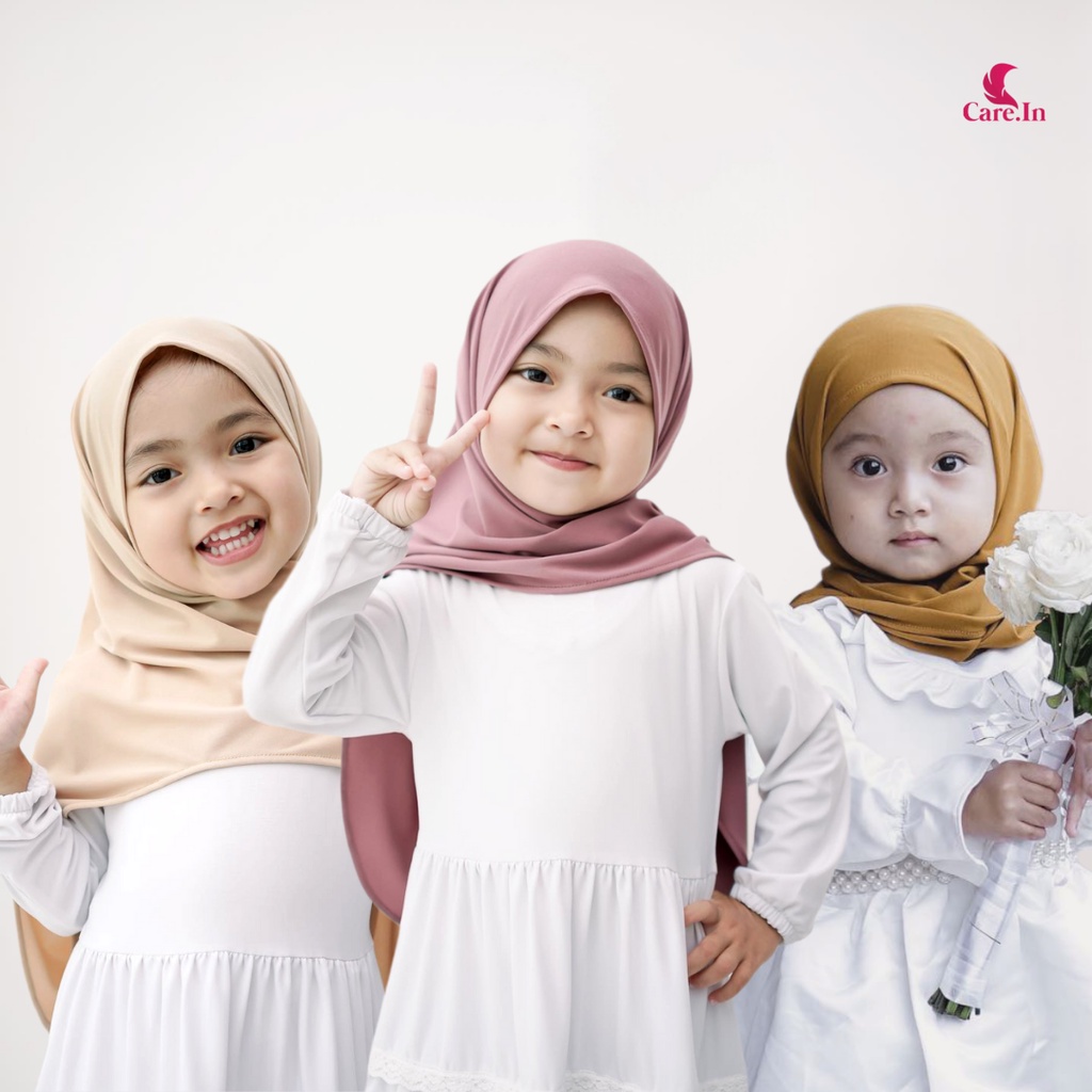 𝗖𝗮𝗿𝗲.𝗶𝗻 Pashmina semi Segitiga Instan Anak - PASTAN Mutia anak 0-3 Tahun