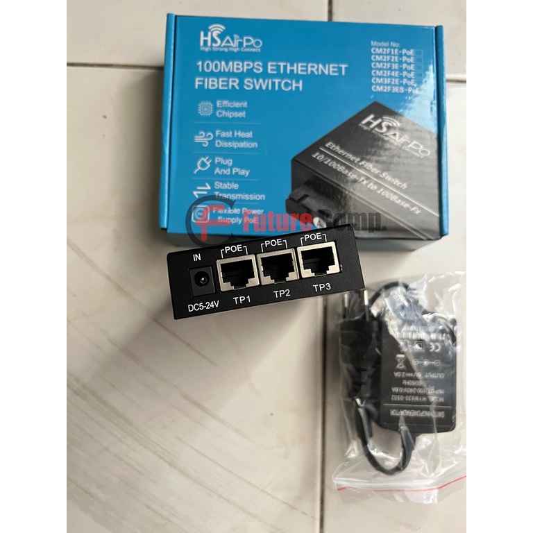 HSAIRPO Media Converter CM2F3ES SUPPORT POE