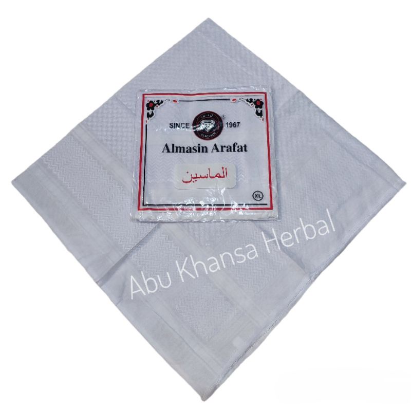 Sorban Almas Arafat Putih Polos