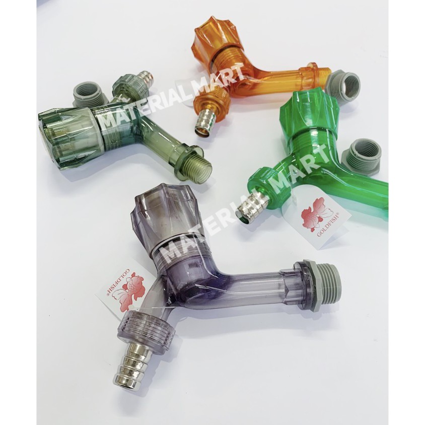 Keran Taman Plastik 1/2&quot; | Kran Taman PVC 3/4&quot; | Kran Air Taman 1/2 1PC | Material Mart