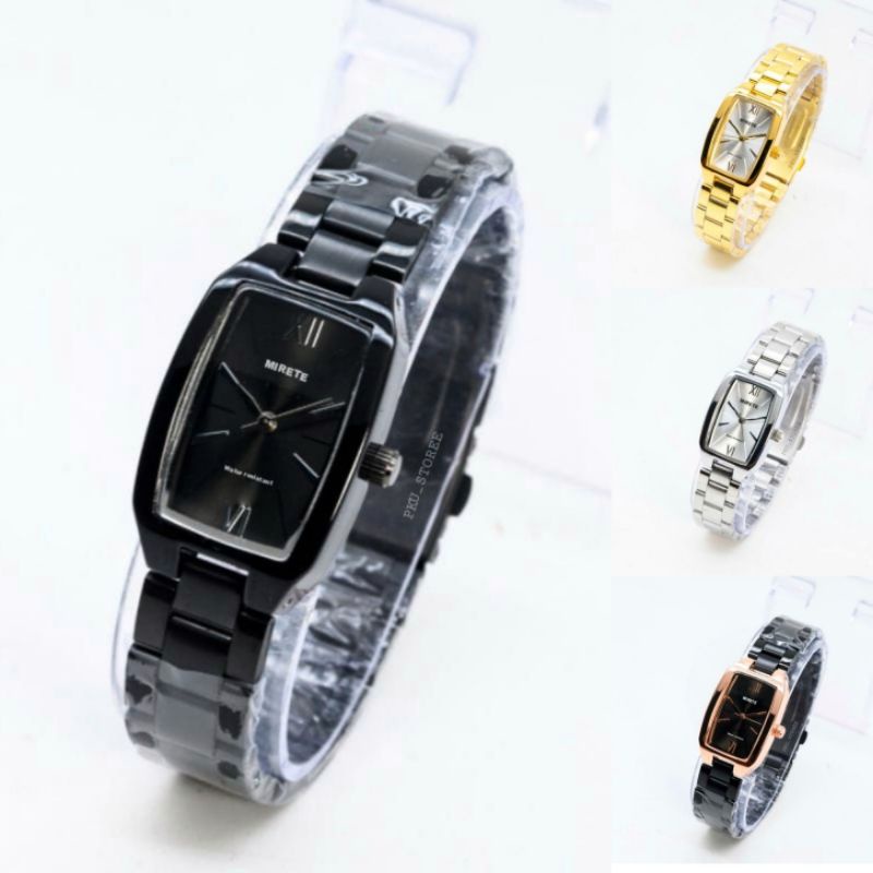 (WATER RESISTANT) JAM TANGAN WANITA MIRETE ORIGINAL_JAM TANGAN TAHAN AIR_JAM TANGAN ANTI AIR_JAM TANGAN SEGI EMPAT_COD