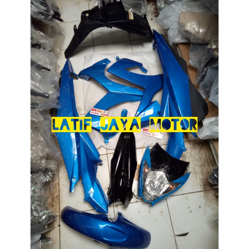 FULL SET COVER BODY SUZUKI SATRIA FU NEW 2014 BIRU GP