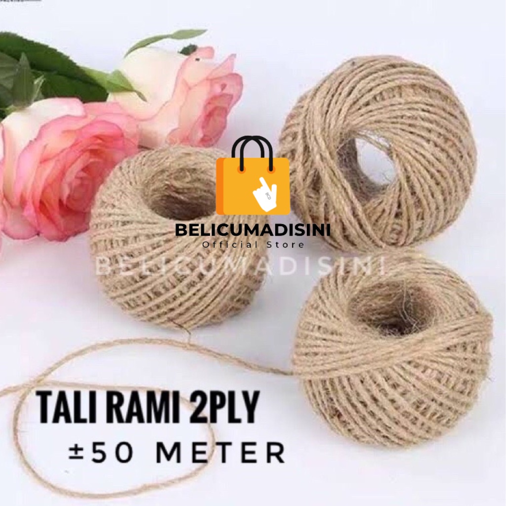 

Tali Rami / Goni ukuran 2 PLY Panjang ±50 Meter | Tali Goni Gulungan | Tali Rami Roll Murah