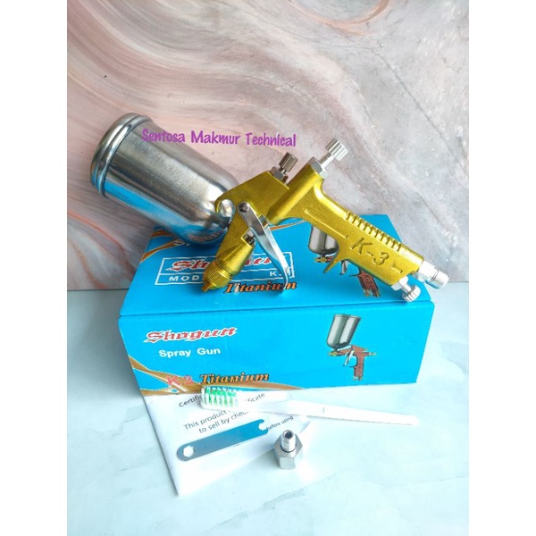 SHOGUN K3 Spray Gun Spraygun Semprot Angin Cat Tabung Atas 300 CC