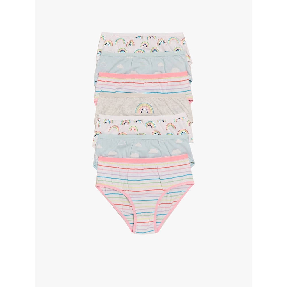 MARKS & SPENCER - Pakaian dalam anak -7pk Pure Cotton Rainbow Knickers