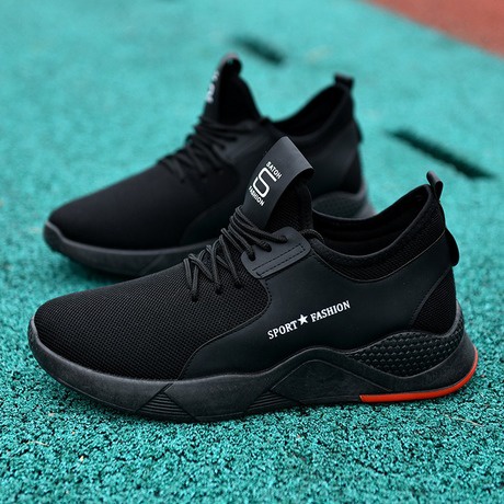 Sepatu Sport Pria IMPORT Keren kekinian Berkualitas - BLACK