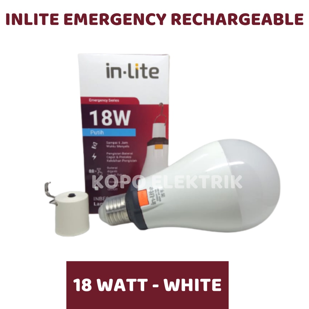 Inlite Emergency Series Rechargeable - 18 Watt - White