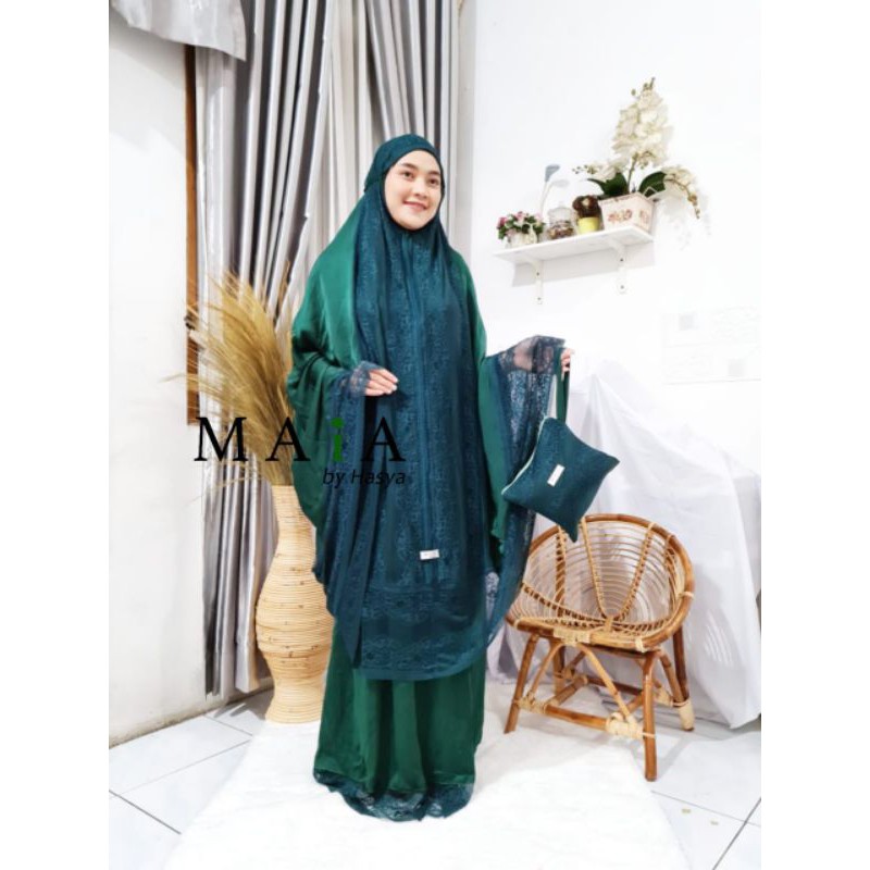Mukena zara silk premium renda KD bahan zara super