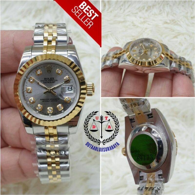 JAM TANGAN WANITA ROLEX DATEJUST AUTOMATIC STAINLESS KUALITAS ORIGINAL