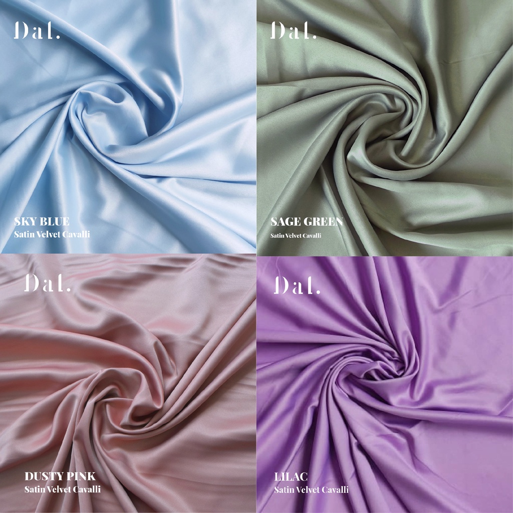 1meter bahan kain satin silk velvet premium furing saten gamis gaun hijab bridesmaid dalaman kebaya