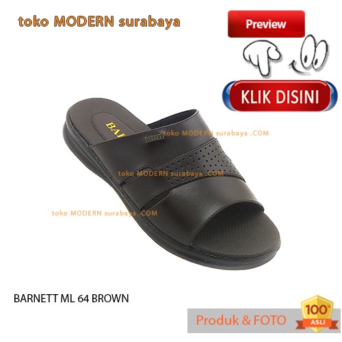 BARNETT ML 64 BROWN sandal pria casual slide