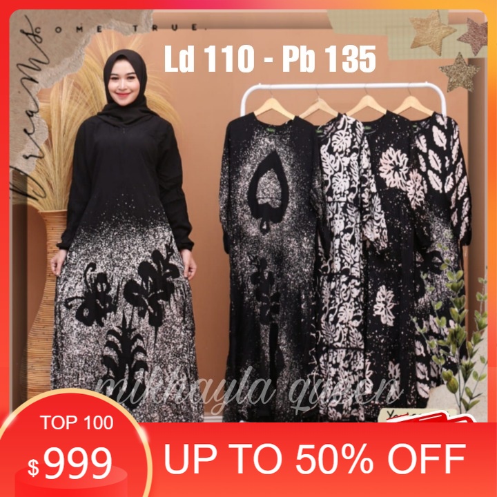 Long Dress Daster Panjang Batik Pekalongan Premium Asli Terbaru Lengan Panjang Kekinian Baju Daster 