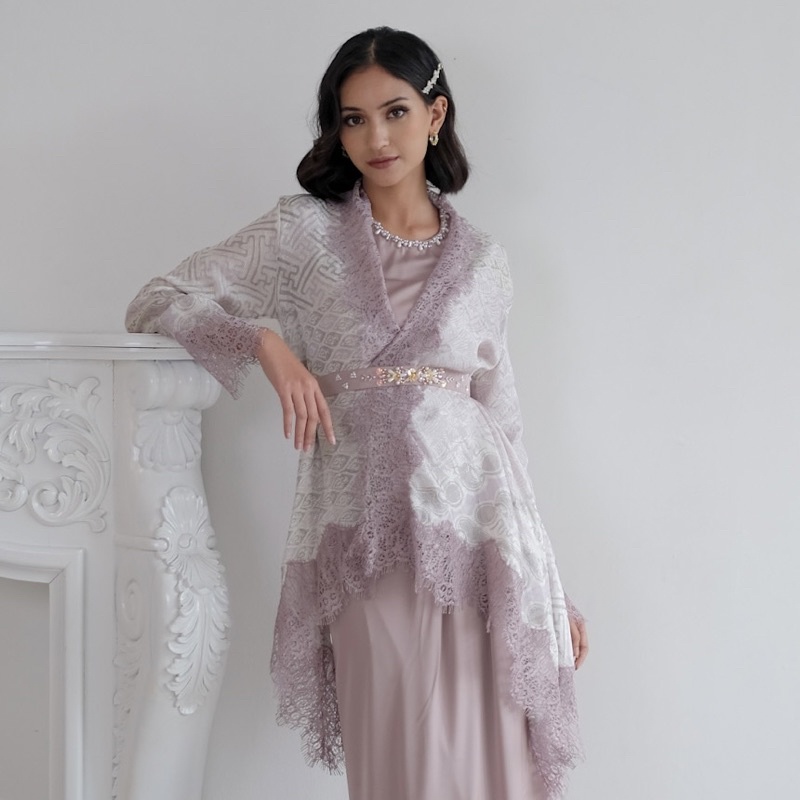 Pakaian Batik Wanita Atasan Set Rok Lilit Viscose Hijab Syari Batik Lyana Series Kondangan Pastel Me