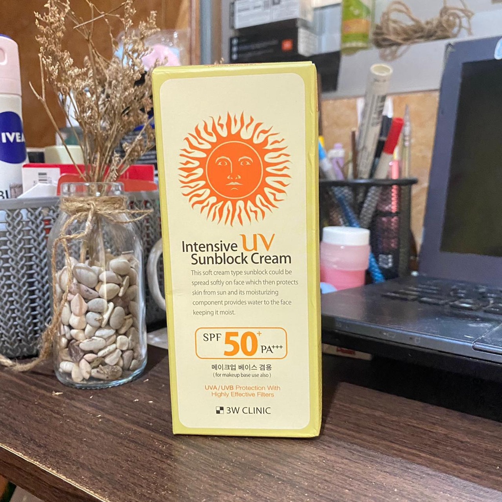 3W Clinic Intensive UV Sunblock Cream SPF 50+ PA+++ 70ml Sunscreen Sun Cream Korea Sun Block origina