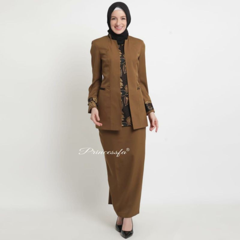 SERAGAM PRINCESSFA / BLAZER GURU PNS / BAJU PEMDA LIS BATIK TUA ROK SPAN