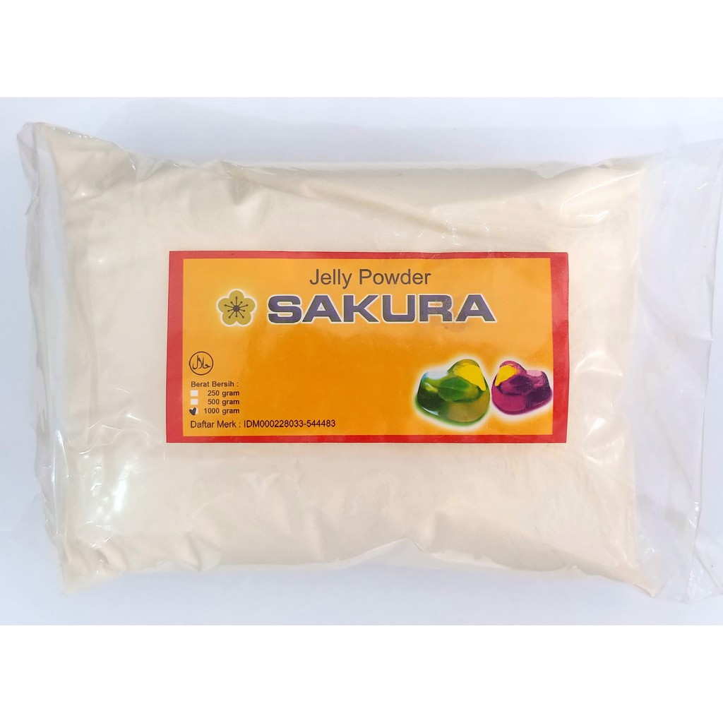 

Sakura Jelly Powder 1kg - Kualitas Super - Tepung Jelly seperti Nu***jell