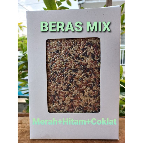 beras mix 3 (merah+hitam+coklat) 1000 gram