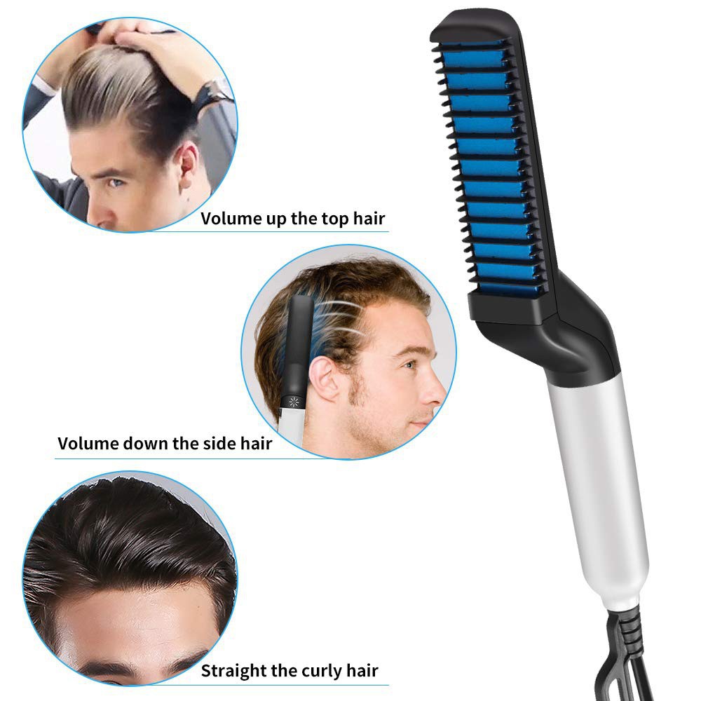 Catok Sisir Rambut Modelling Comb, Han River Sisir Pelurus Rambut, Sisir Elektrik Listrik Pria