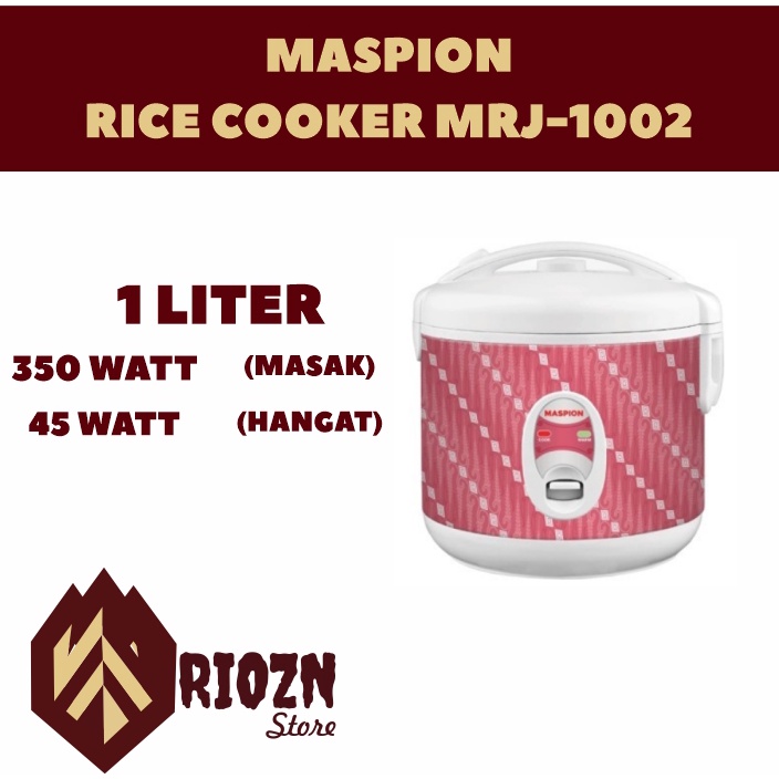 Maspion Rice Cooker Magic Com Batik 3 in 1 MRJ1002 MRJ-1002
