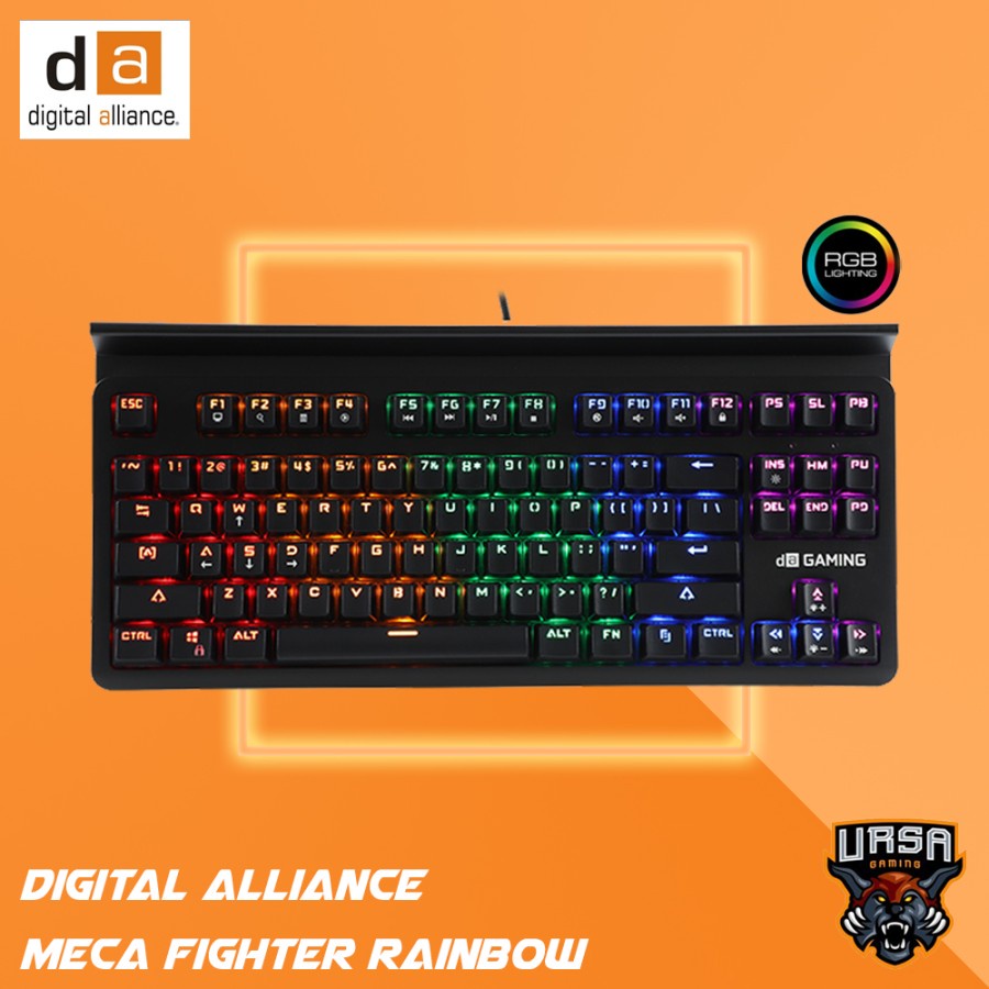 Keyboard DA Digital Alliance Meca Fighter Rainbow LED - Gaming - Resmi