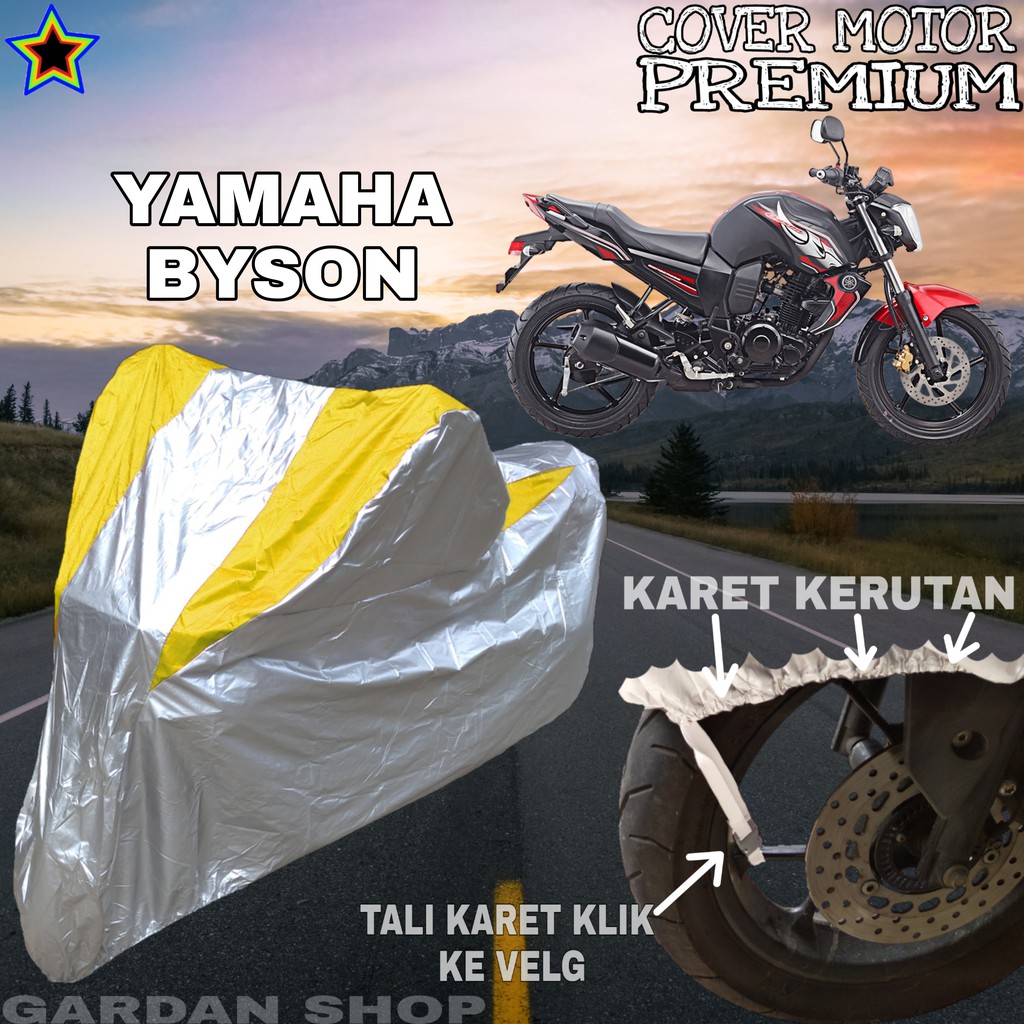 Sarung motor YAMAHA BYSON Silver KUNING Body Cover Yamaha PREMIUM