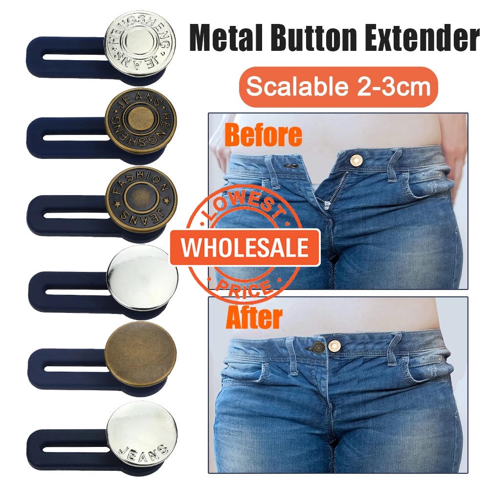 [Harga Grosir]Kancing Extender Bahan Metal Adjustable Untuk Celana Jeans/Hot Sale