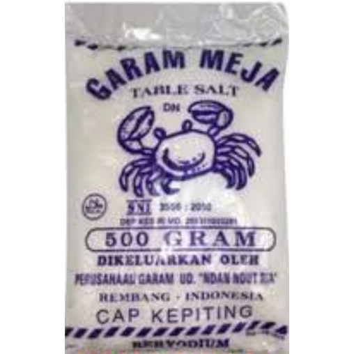 

Garam cap kepiting 500gr