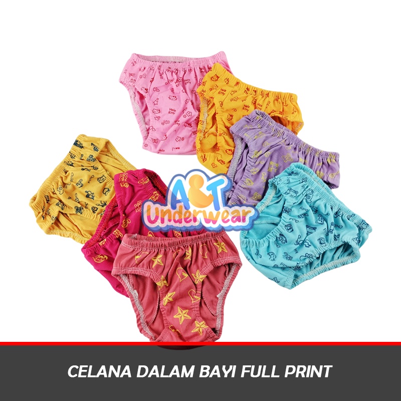 6 pcs celana dalam Bayi dan Anak Full Print / CD Baby