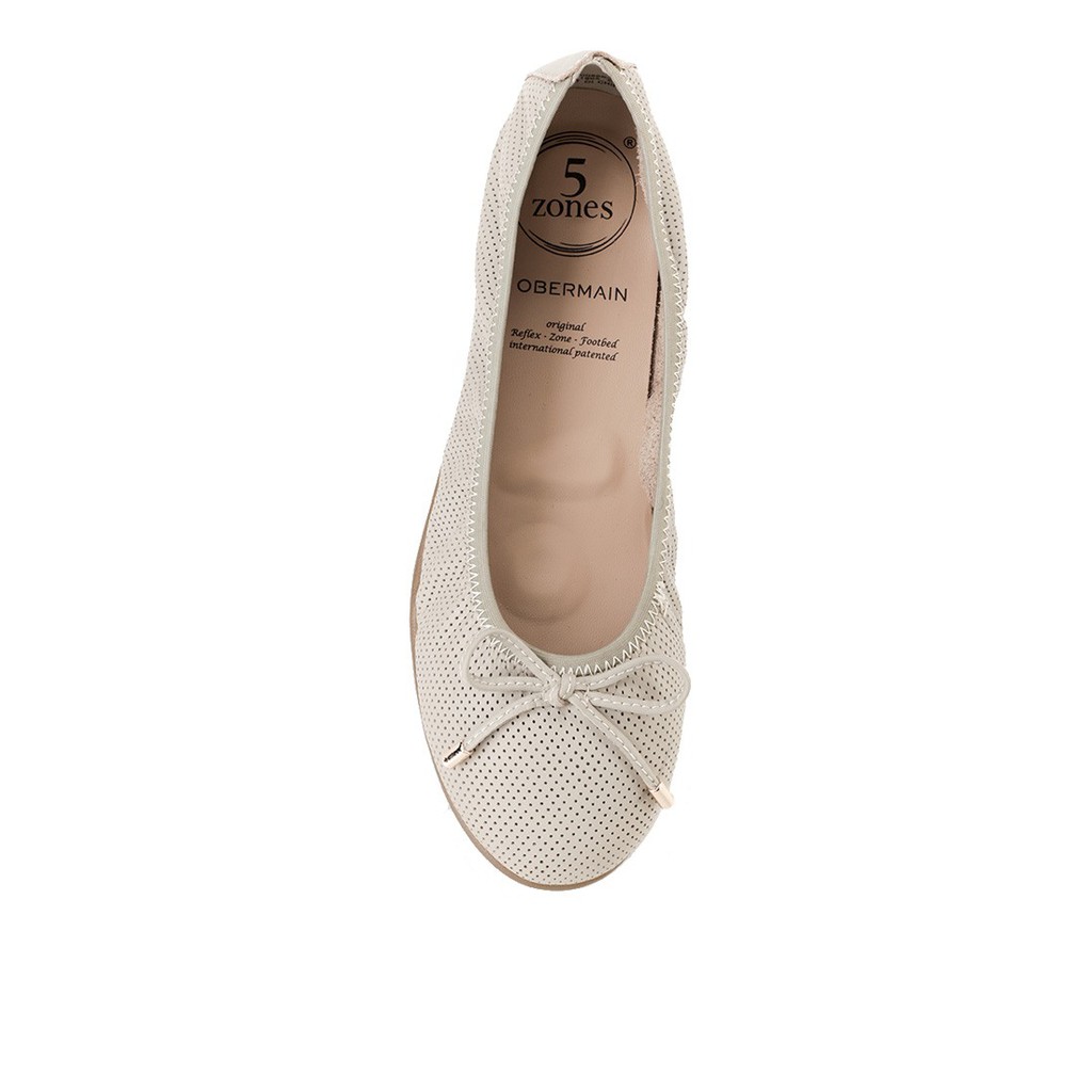 Sepatu Flat Shoes Obermain Wanita Terbaru Original A-haley Beige 2