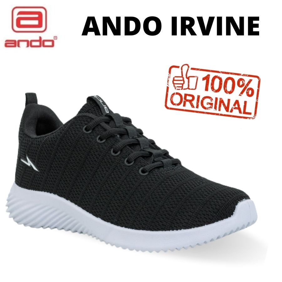 MODEL BARU - SEPATU SEKOLAH - ANDO IRVINE - CIELLO - ASHER - EVALD SIZE 37-43 HITAM PUTIH - SEPATU KETS PRIA WANITA - SNEAKER PRIA - SEPATU SPORT PRIA - SEPATU CASUAL -  SEPATU TALI